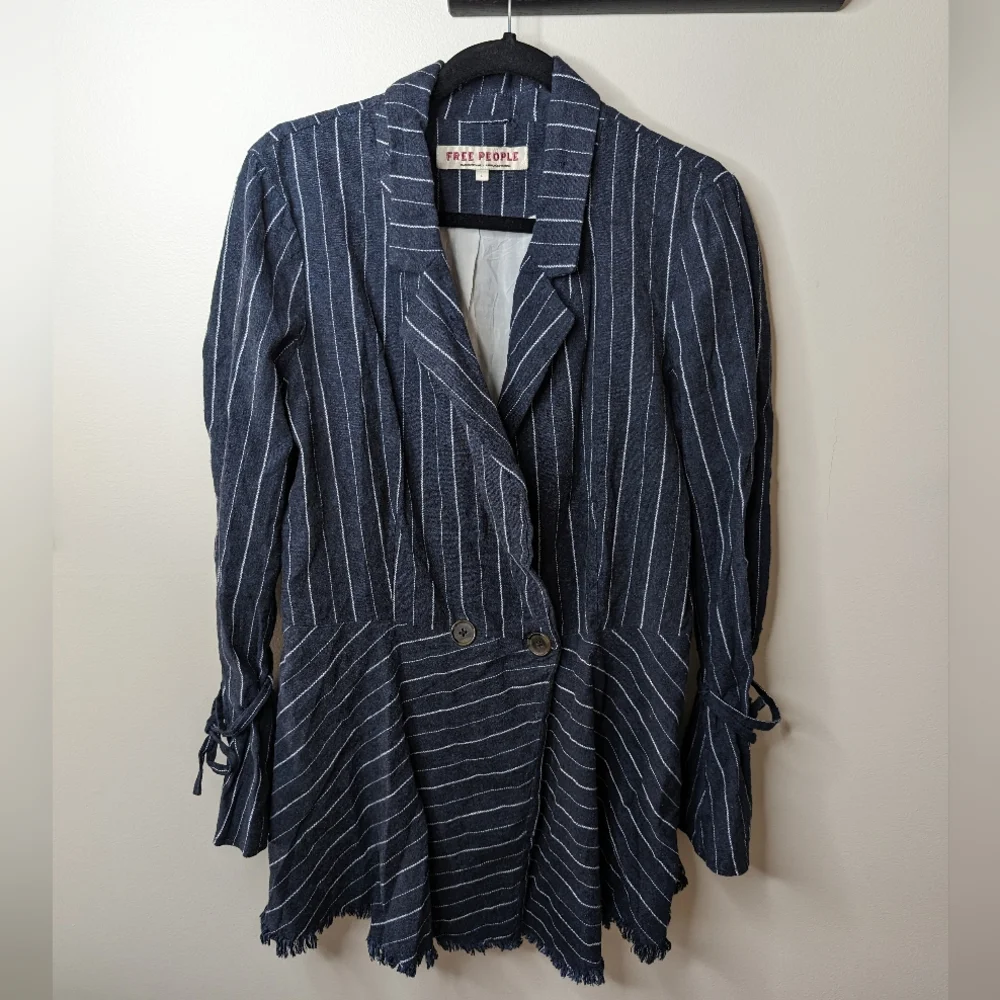 Free People Stella Navy Blazer | Size L